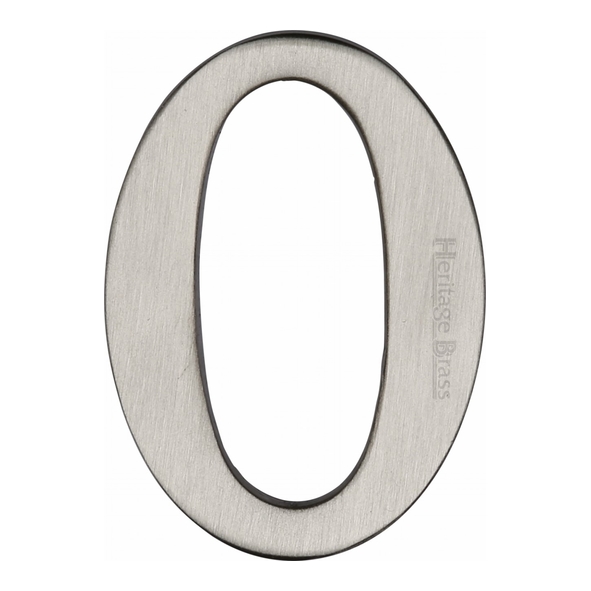 C1568 0-SN • 51mm • Satin Nickel • Heritage Brass Self Adhesive Numeral 0